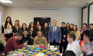 First-year students from the Faculty of Social Sciences, Social Care and Welfare program visit the HANDIKOS center in Gjakova